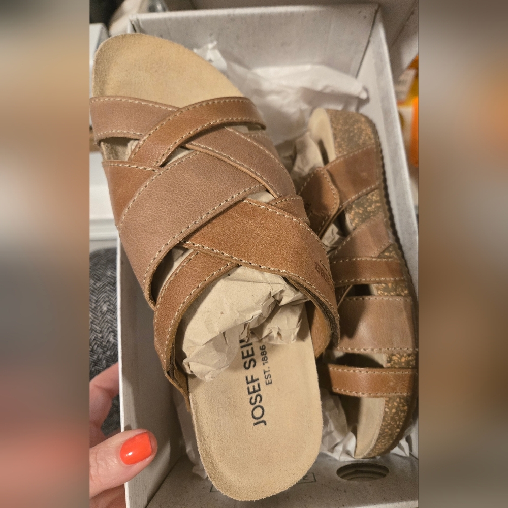 Josef Seibel Tan Sandals | Size 37 (6.5) - New